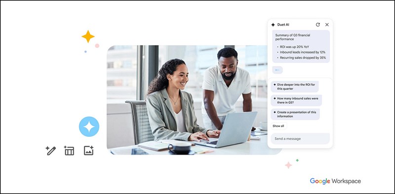 Google vẫn chưa đưa ra mức giá cụ thể của Duet AI dành cho nhóm đối tượng người dùng nhỏ hơn Google vẫn chưa đưa ra mức giá cụ thể của Duet AI dành cho nhóm đối tượng người dùng nhỏ hơn