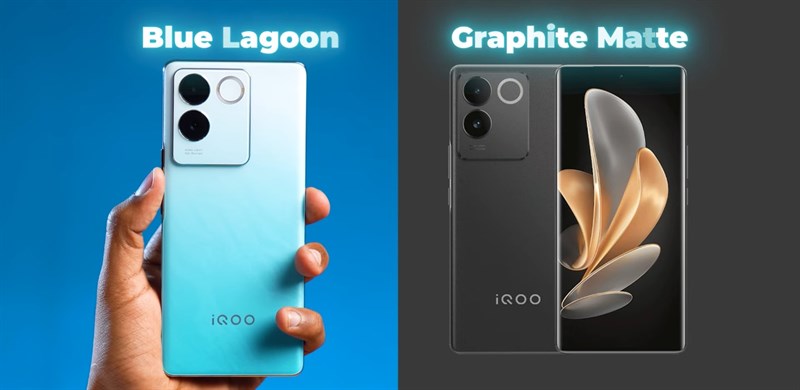 iQOO Z7 Pro 5G có hai màu, Blue Lagoon và Graphite Matte iQOO Z7 Pro 5G có hai màu, Blue Lagoon và Graphite Matte