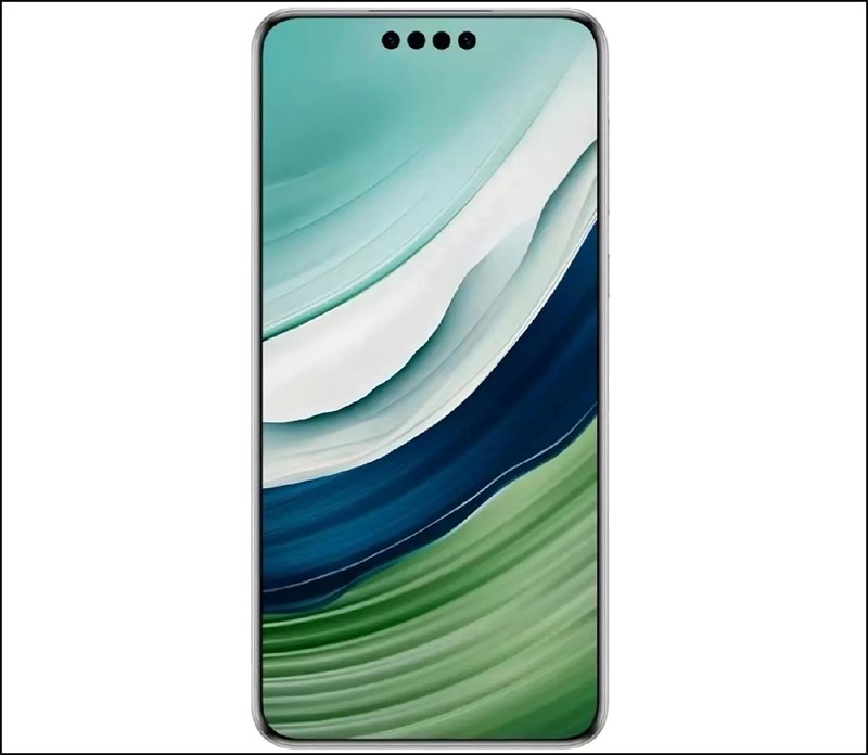 Hé lộ hình ảnh render mặt trước của Huawei Mate 60 Pro+ với 4 camera đục lỗ