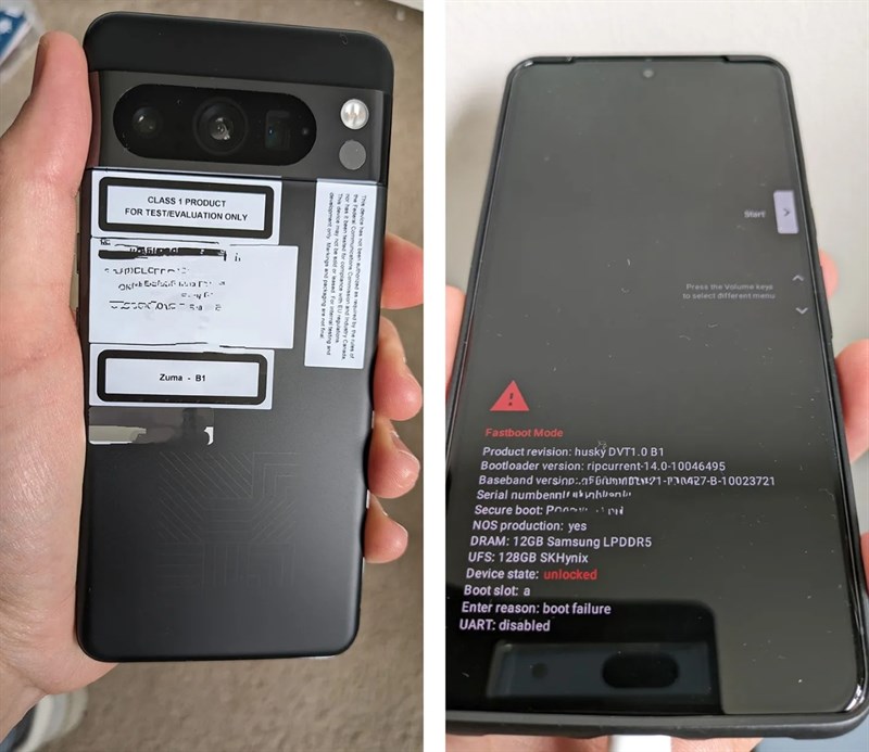 Chiếc Google Pixel 8 Pro trong quá trình thử nghiệm Chiếc Google Pixel 8 Pro trong quá trình thử nghiệm