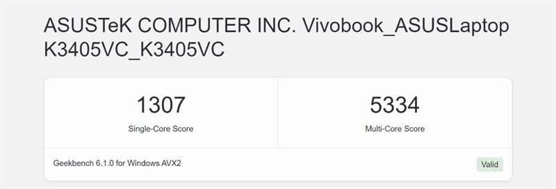Điểm GeekBench 5 của ASUS Vivobook 14X OLED KM006W. Điểm GeekBench 5 của ASUS Vivobook 14X OLED KM006W.