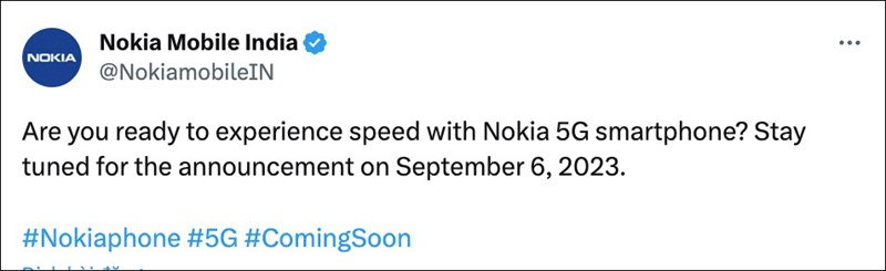 Bài đăng của Nokia India trên nền tảng X