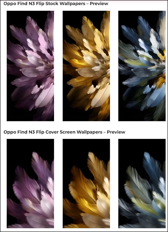 Bộ sưu tập hình nền của OPPO Find N3 Flip Bộ sưu tập hình nền của OPPO Find N3 Flip