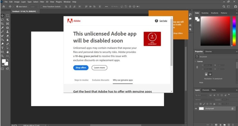 Adobe gửi mã giảm giá cho người dùng phần mềm 