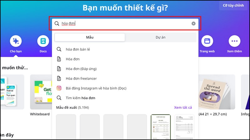 Cách làm phiếu hóa đơn trên Canva