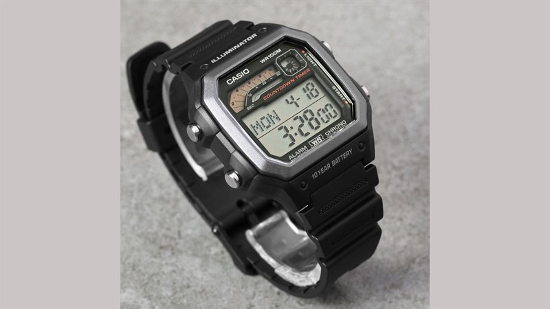 5. Casio 42.1 mm Nam WS-1600H - Trẻ trung, năng động