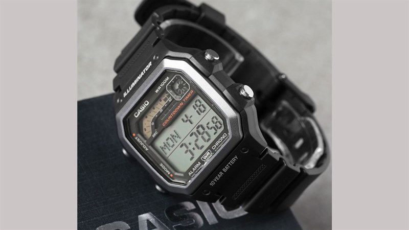 5. Casio 42.1 mm Nam WS-1600H - Trẻ trung, năng động