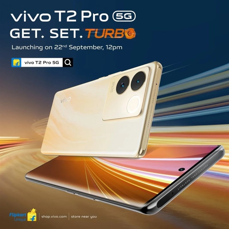 Poster chính thức của Vivo T2 Pro 5G được Vivo đăng tải