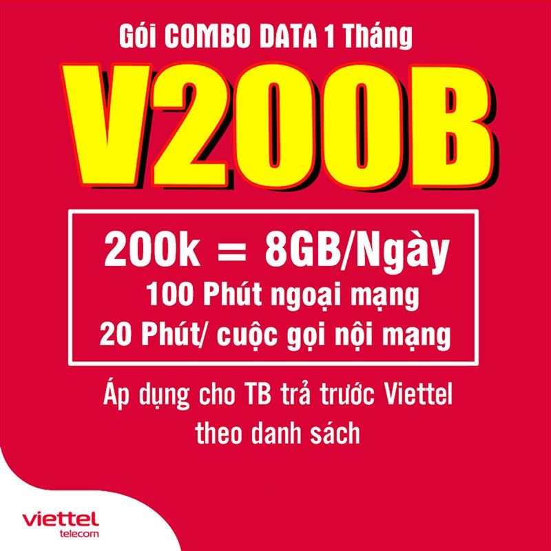 Cách đăng ký gói V200B Viettel Cách đăng ký gói V200B Viettel