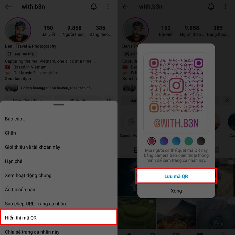 Cách lấy mã QR của người khác trên Instagram Cách lấy mã QR của người khác trên Instagram