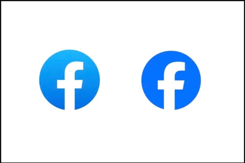 Logo cũ trái và mới phải của Facebook