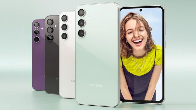 Hình ảnh bốn màu sắc trên Galaxy S23 FE. Hình ảnh bốn màu sắc trên Galaxy S23 FE.
