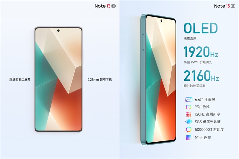 Redmi Note 13 5G dùng màn hình đục lỗ Redmi Note 13 5G dùng màn hình đục lỗ