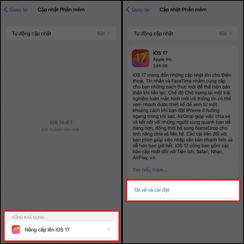 Cách cập nhật iOS 17 cho iPhone 12 mini Cách cập nhật iOS 17 cho iPhone 12 mini