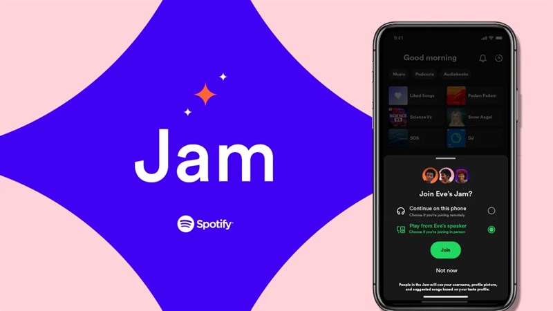 Spotify vừa hé lộ tính năng Jam cho phép người dùng cùng nhau xây dựng danh sách nhạc cho bữa tiệc Spotify vừa hé lộ tính năng Jam cho phép người dùng cùng nhau xây dựng danh sách nhạc cho bữa tiệc