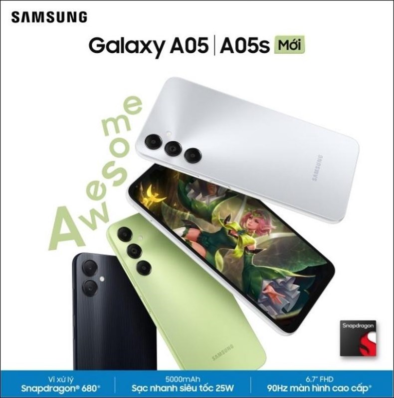 Điểm nâng cấp đáng chú ý nhất của Galaxy A05s và Galaxy A05 chính là màn hình rộng lên tới 6.7 inch