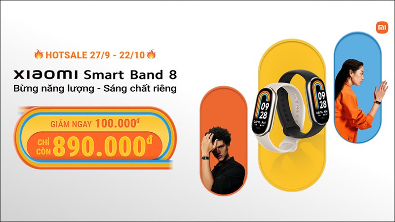 Nhanh tay đặt mua Xiaomi Smart Band 8 để nhận được ưu đãi về giá bán Nhanh tay đặt mua Xiaomi Smart Band 8 để nhận được ưu đãi về giá bán