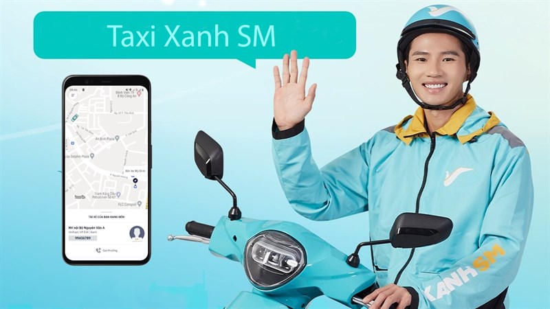 Cách đặt xe máy trên Taxi Xanh SM