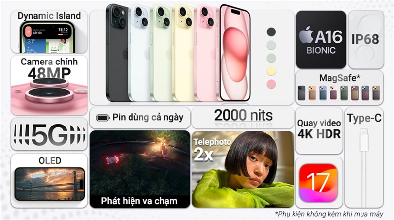 Điện thoại iPhone 15 128GB Điện thoại iPhone 15 128GB