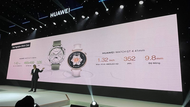 2 phiên bản với kích thước 41 mm và 46 mm của Huawei Watch GT 4