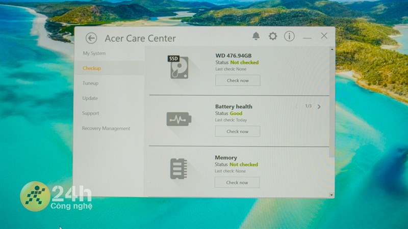 Máy còn hỗ trợ ứng dụng Acer Care Center giúp bạn dễ dàng quản lý thiết bị. Máy còn hỗ trợ ứng dụng Acer Care Center giúp bạn dễ dàng quản lý thiết bị.