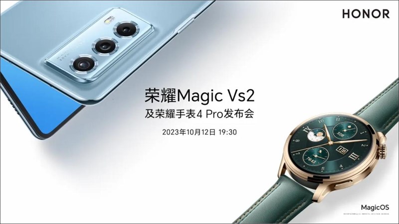 Poster giới thiệu Honor Magic Vs 2 và Honor Watch 4 Pro