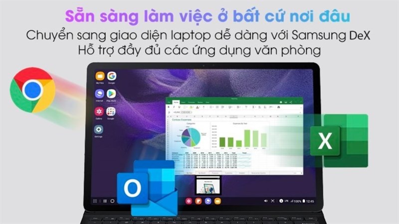 Kết nối bàn phím rời cùng Samsung DeX cho bạn trải nghiệm như dùng laptop