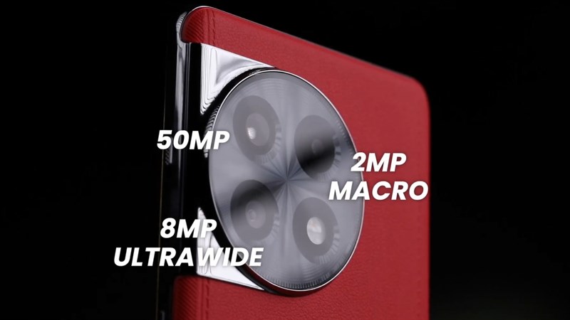OnePlus 11R Solar Red được trang bị cụm ba camera với thông số nổi bật