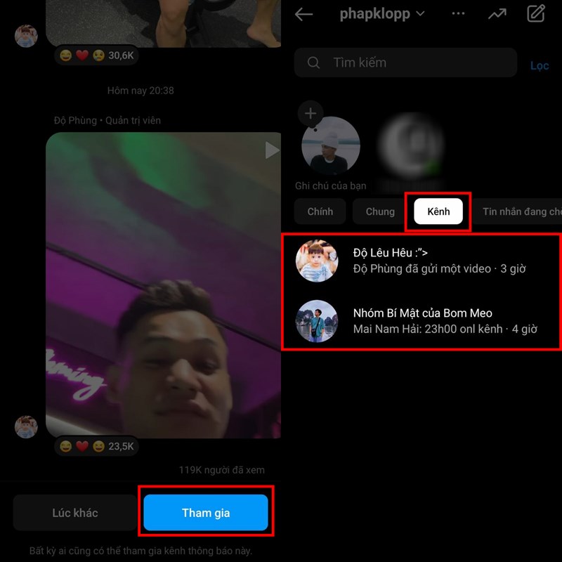 Cách tham gia kênh thông báo trên Instagram