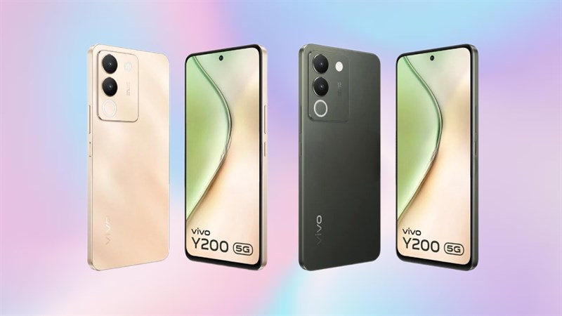 Vivo Y200 5G sẽ có hai tùy chọn màu sắc: Desert Gold và Jungle Green