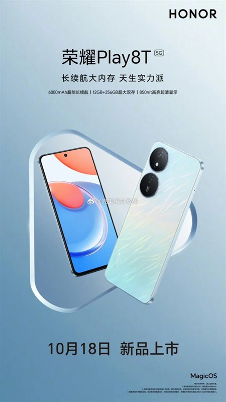 Tấm poster của Honor Play 8T