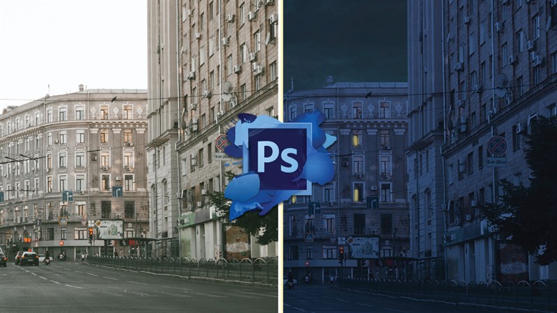 Cách chuyển ảnh từ ngày thành đêm trong Photoshop Cách chuyển ảnh từ ngày thành đêm trong Photoshop