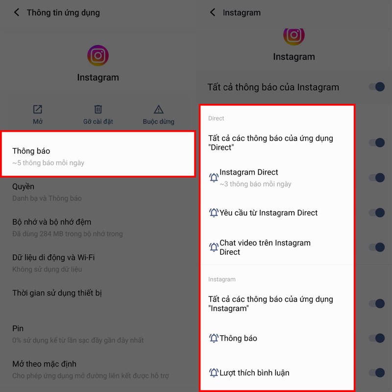 Hướng dẫn cách đổi âm thanh thông báo Instagram