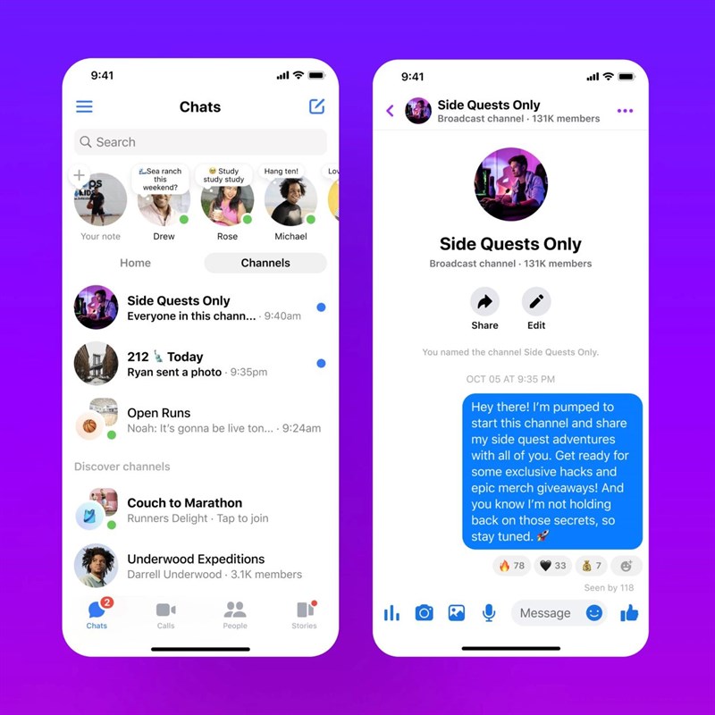 Tính năng Kênh thông báo sẽ được triển khai trên Facebook mà Messenger trong những tuần tới