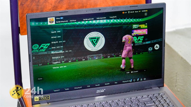 Màn hình của Acer Aspire 5 Gaming A515 có độ sáng vừa phải.