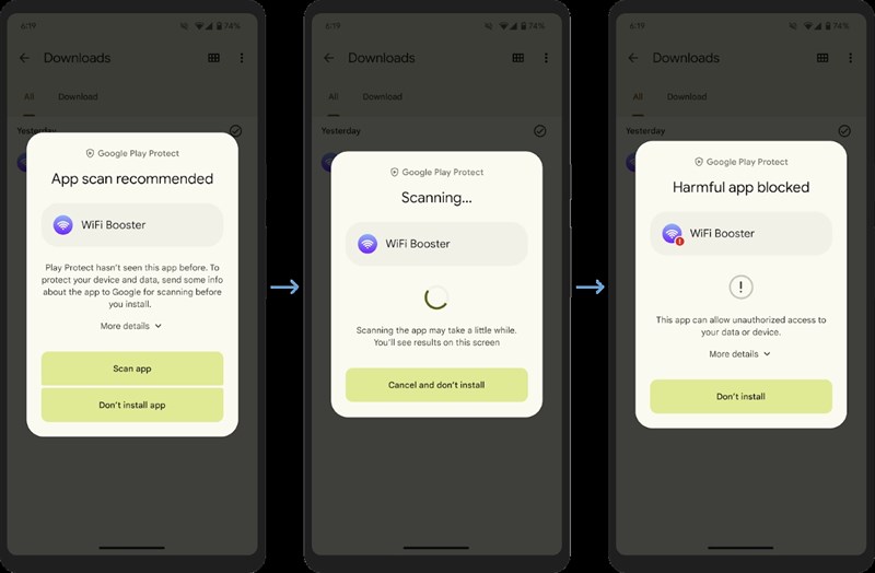 Google Play Protect giờ sẽ quét ứng dụng độc hại theo thời gian thực Google Play Protect giờ sẽ quét ứng dụng độc hại theo thời gian thực