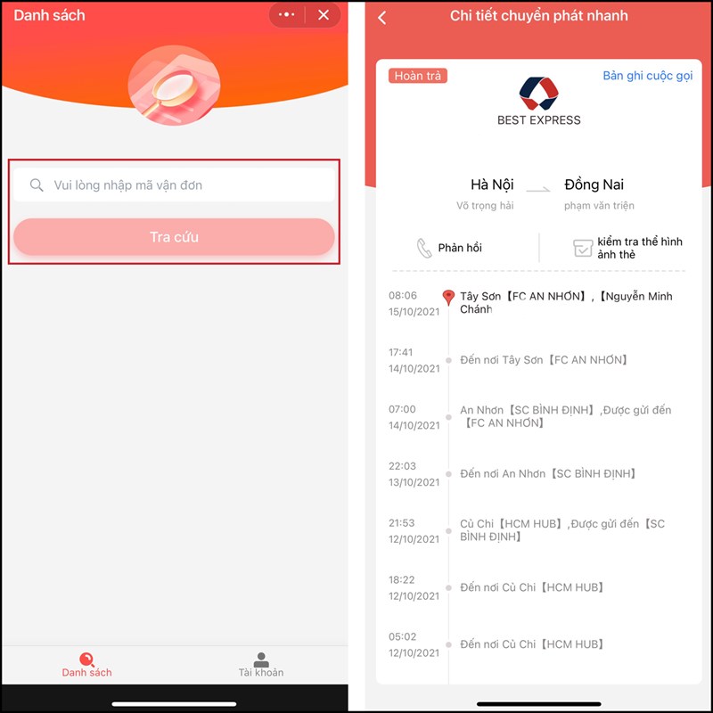 Cách tra cứu mã vận đơn BEST trên Zalo Cách tra cứu mã vận đơn BEST trên Zalo