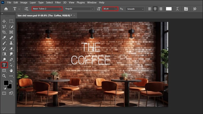 Cách làm chữ phát sáng trong Photoshop