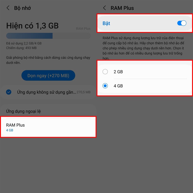 cách sử dụng RAM mở rộng trên Galaxy A05s cách sử dụng RAM mở rộng trên Galaxy A05s