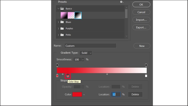 Cách tạo Gradient cầu vồng trong Photoshop