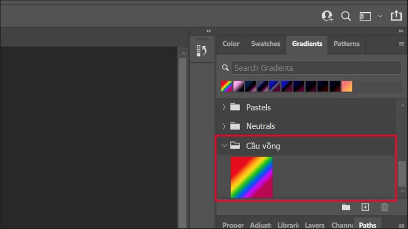 Cách tạo Gradient cầu vồng trong Photoshop