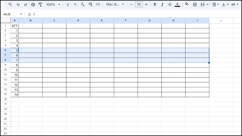 4 cách chèn nhiều dòng trong Google Sheets