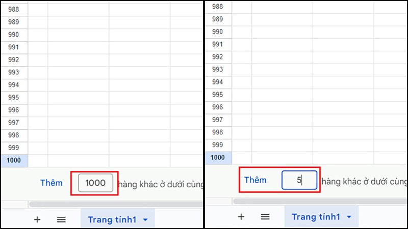 4 cách chèn nhiều dòng trong Google Sheets