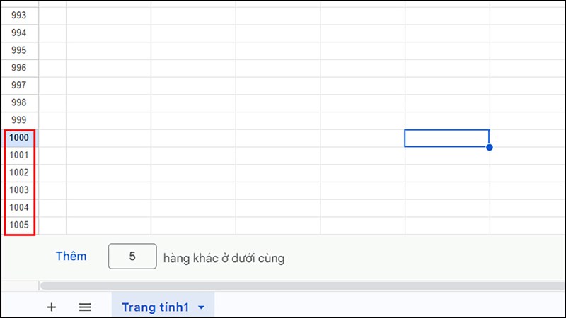 4 cách chèn nhiều dòng trong Google Sheets