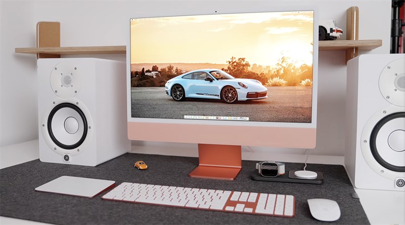 Chúng ta có thể set-up iMac M3 gọn gàng ở bất cứ vị trí nào 