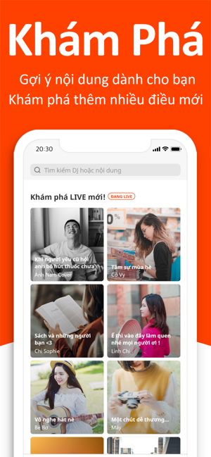 Screenshots Spoon Radio: Mạng xã hội âm thanh trực tuyến