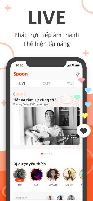 Screenshots Spoon Radio: Mạng xã hội âm thanh trực tuyến