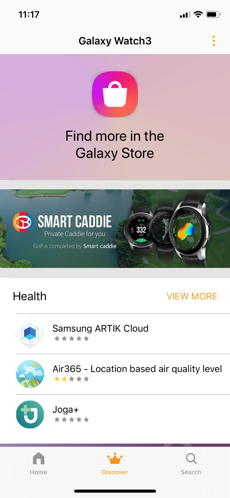 Screenshots Galaxy Watch: Ứng dụng kết nối đồng hồ Samsung với iPhone