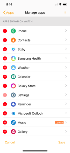 Screenshots Galaxy Watch: Ứng dụng kết nối đồng hồ Samsung với iPhone