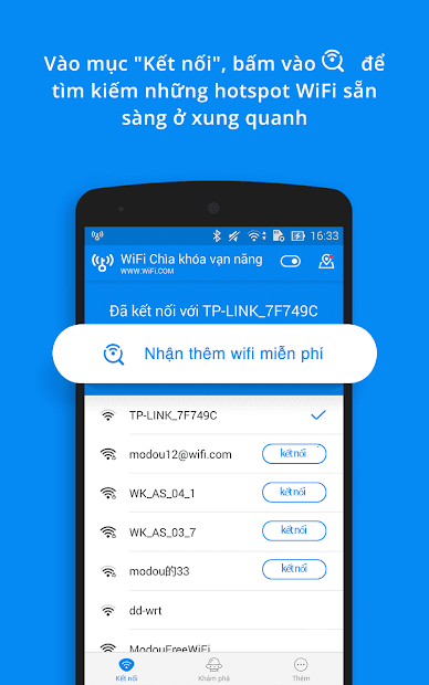 Screenshots WiFi Master - by WiFi.com:  Kết nối Wifi miễn phí không cần mật khẩu